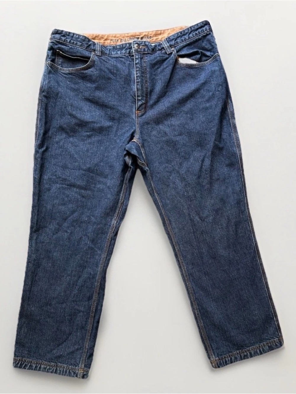 Duluth Trading Co Flex Ballroom Jeans Mens 42x30 Blue Relaxed Denim Pants